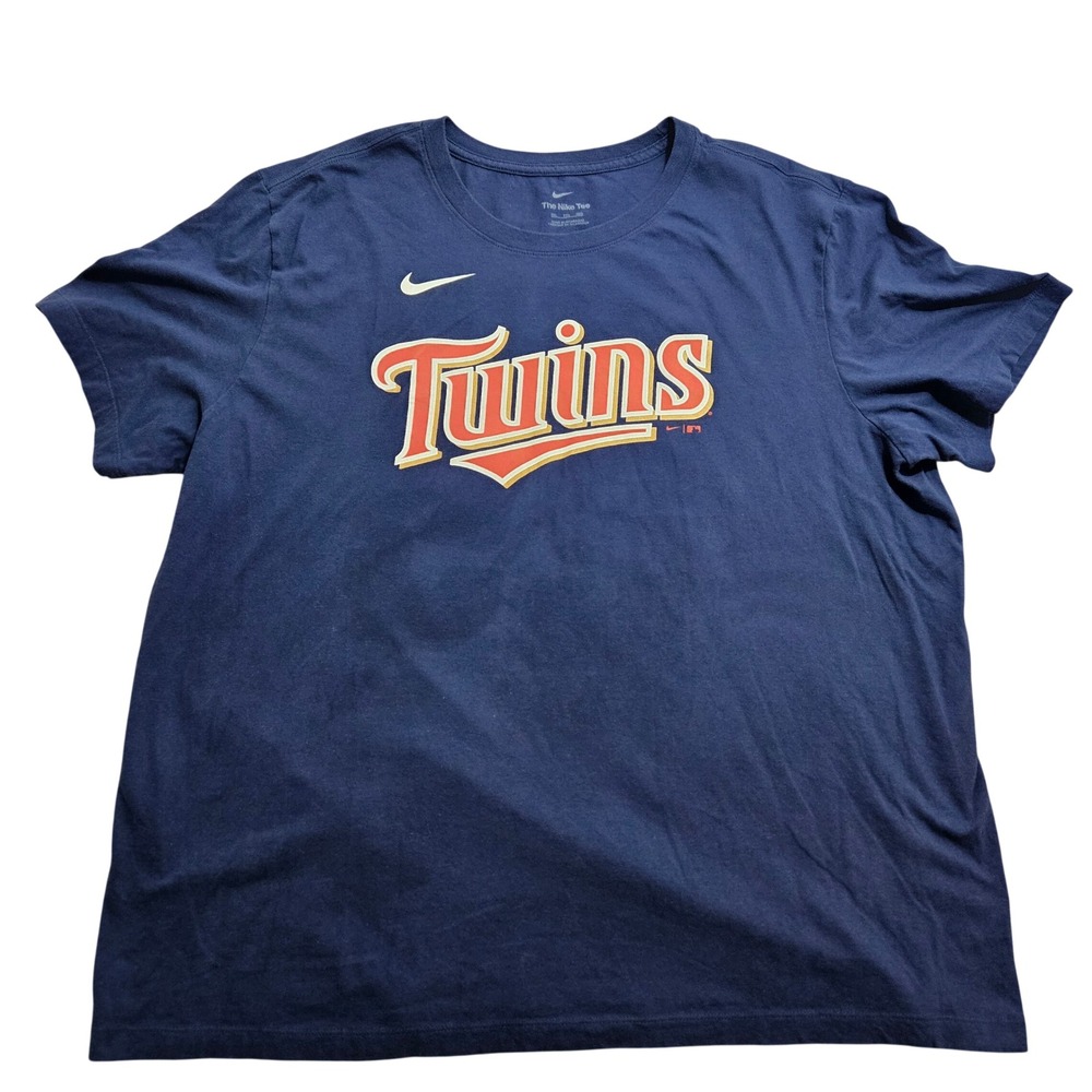 Nike Minnesota Twins Byron Buxton T-Shirt XXL Navy Blue MLB Player Tee 25